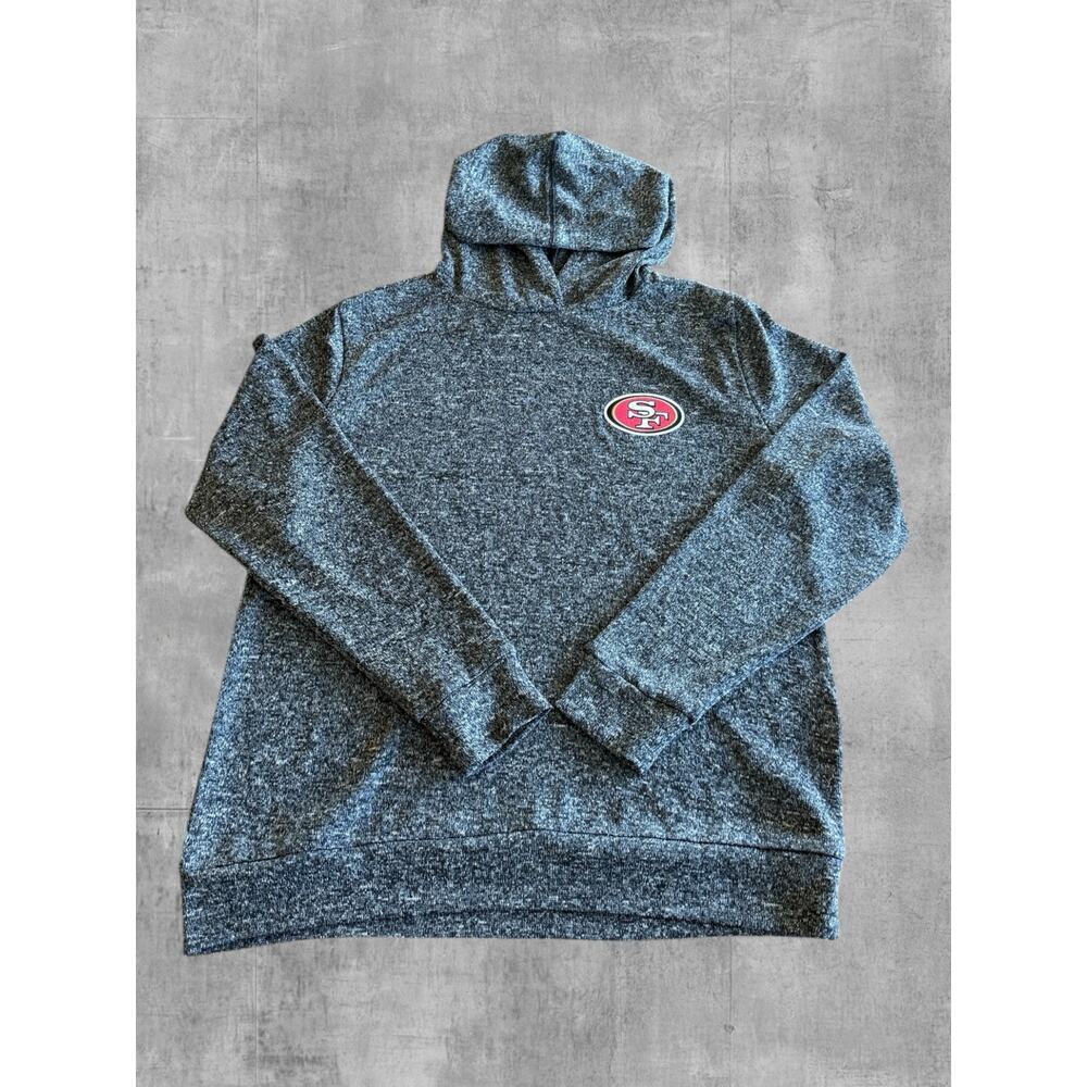 San Francisco 49ers Antigua Absolute Hoodie Mens Large Gray Pullover NFL Sweater